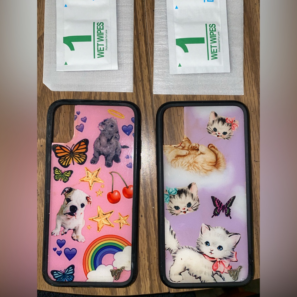 Wildflowers Cat and Dog Phone Case - Purple and Pink